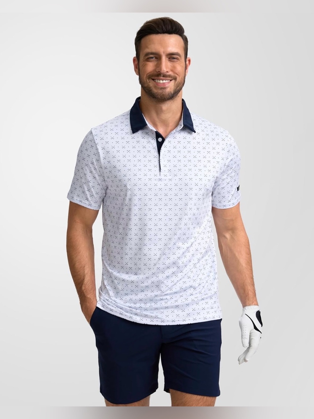 Obla Men's Performance Golf Polo Short Sleeve Dry Fit Moisture Wicking